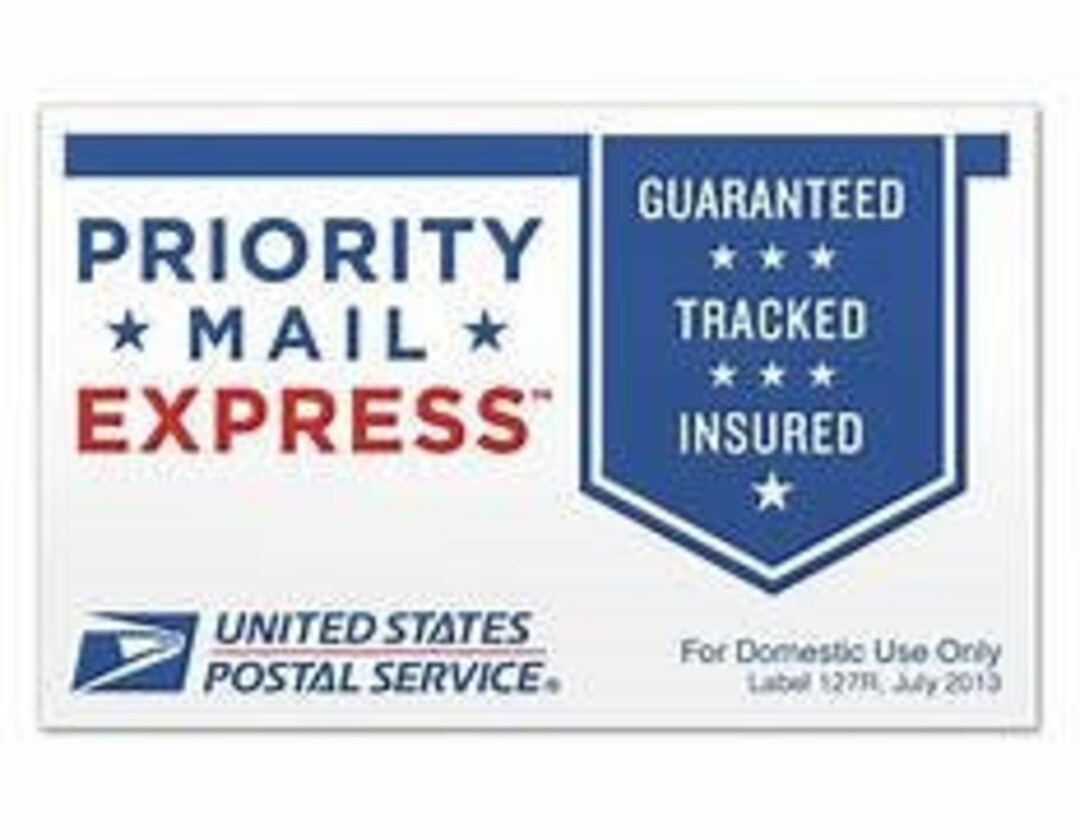 USPS Priority Mail Express 12 Day Guaranteed Delivery Etsy