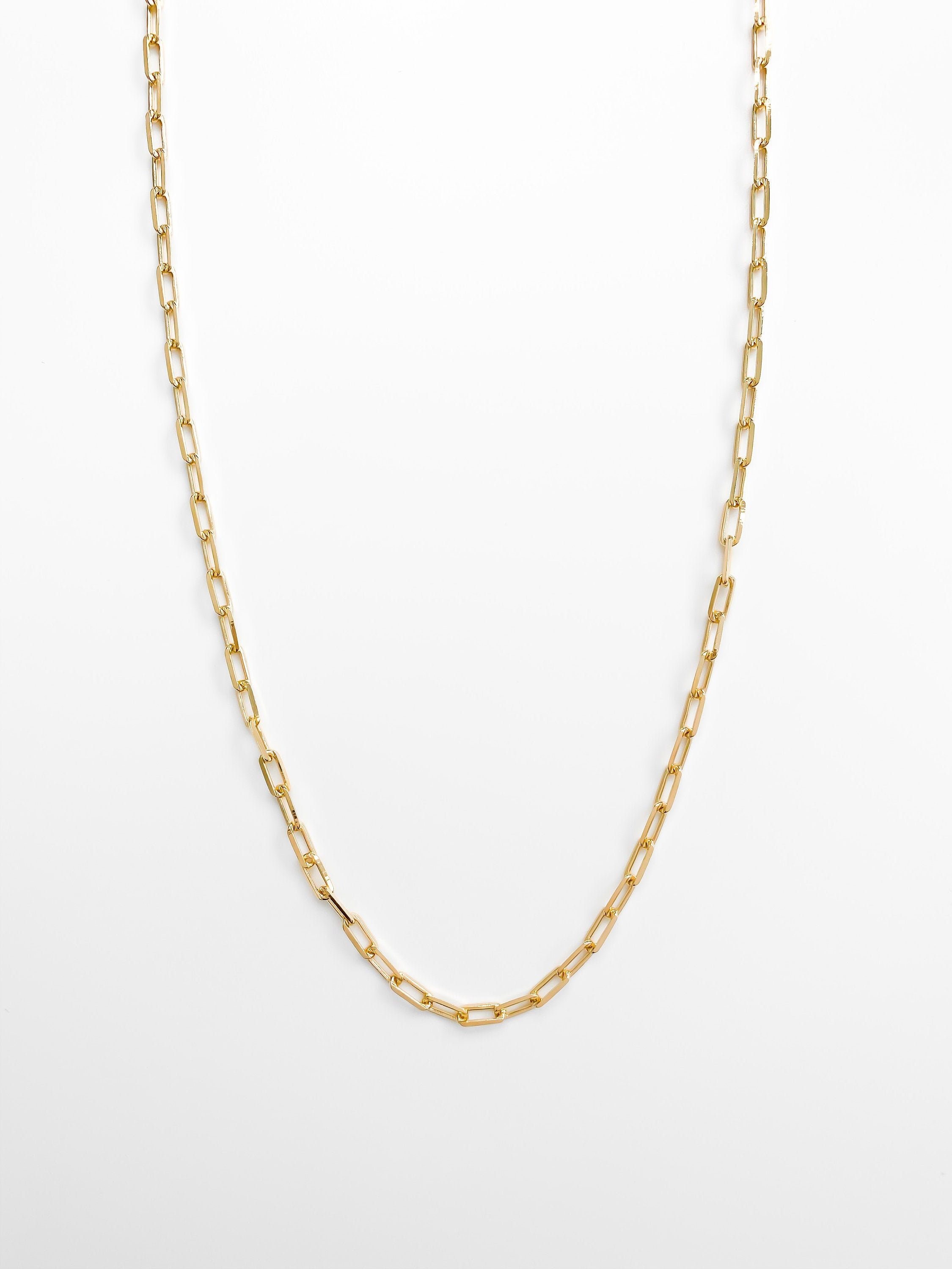 Paperclip Chain Trendy Gold Chain Minimal Necklace Etsy UK