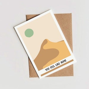 You Feel Like Home-kaart, bergen Valentijnsdagkaart, jubileumkaart, verjaardagskaart voor hem, kaart voor echtgenoot, bergenkaart, ecokaart