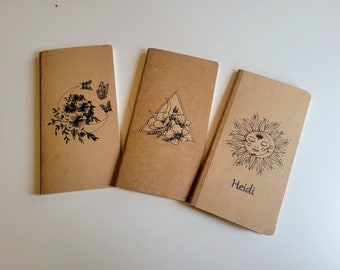 Kraft Notebook/Journal/Customizable/Personalized notebook/40 page journal/lined/travel notebook