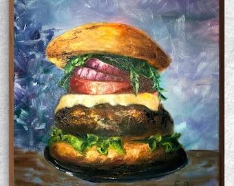 家の絵画、レンガ造りの家の油絵、空の絵画、キャンバスに描かれた