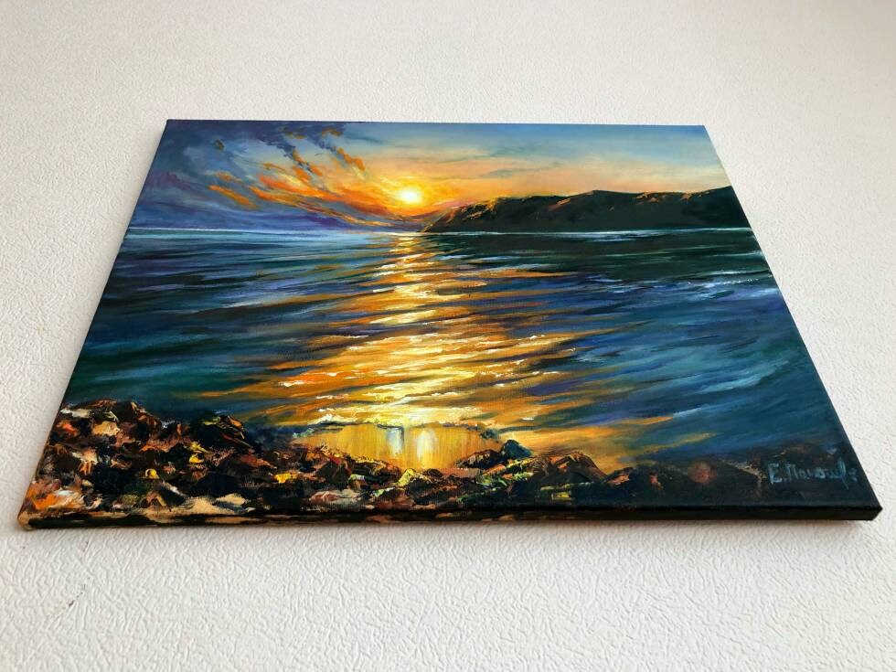 夕焼け F3 キャンバス 風景 油彩画 絵画 夕焼け F3 キャンバス 風景