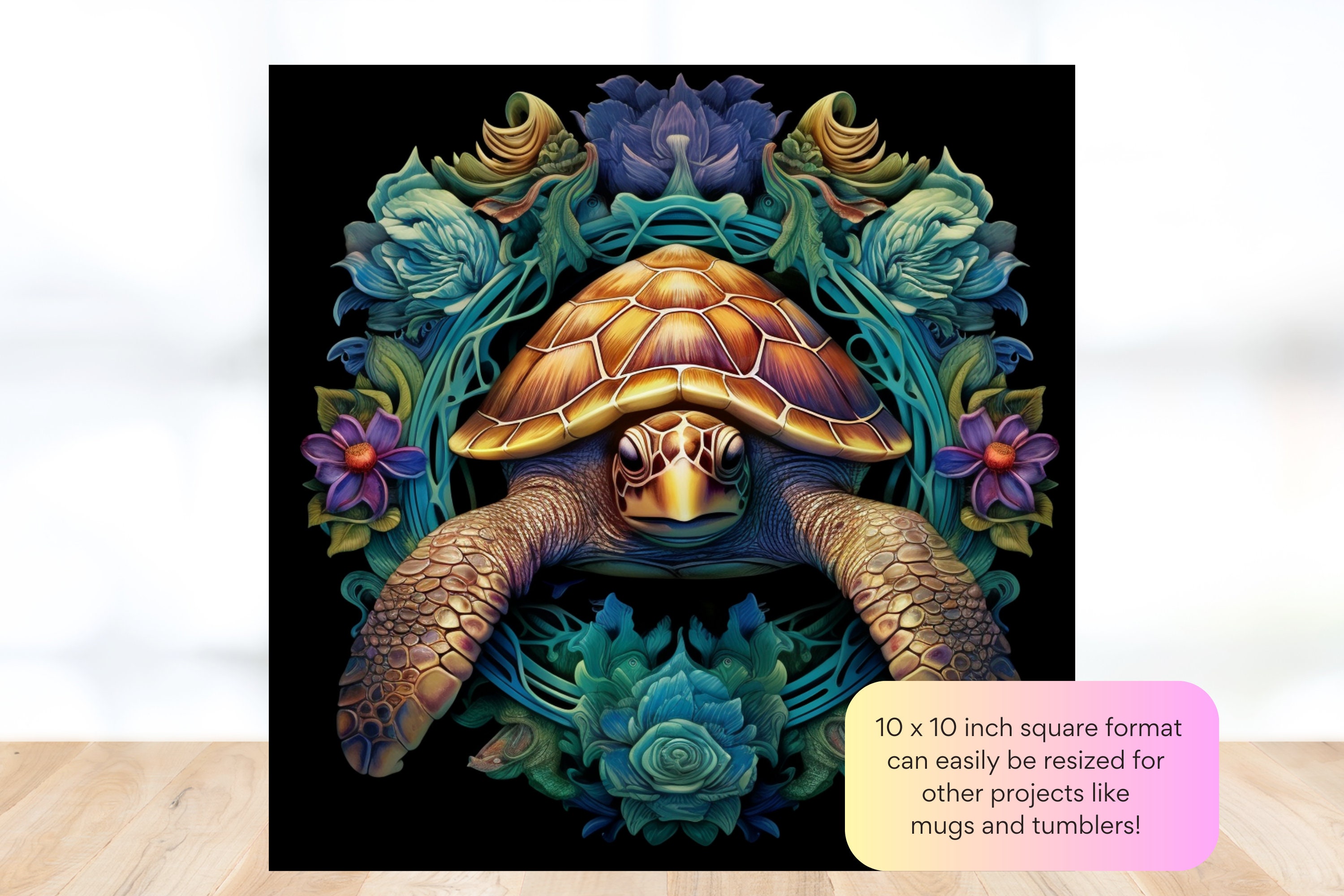 Turtle Wind Spinner Png Wind Spinner Turtle 3d Sublimation Etsy