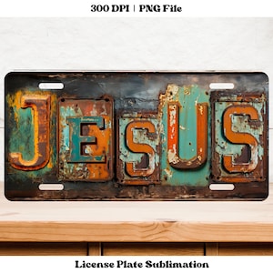 Lizenzschild Sublimation, Christliches Nummernschild Png, Jesus Sublimation, Westliche Lizenz Png, Glaube Sublimation, Jesus Nummernschild
