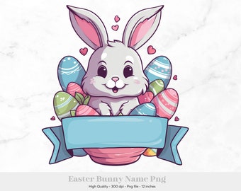 Ajoutez un nom pour Pâques, sublimation de Pâques pour les garçons, Png personnalisé de lapin de Pâques, Png de Pâques personnalisable, Png de nom de Pâques, ajoutez votre propre conception de texte