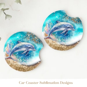 Sous-bocks de plage, Sublimation de montagnes russes de voiture, Sous-verres de voiture, Sous-bocks de voiture d'océan, Sous-bocks de voiture d'été, Sous-bocks tropicaux