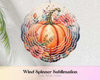 Fall Wind Spinner Sublimation, Pumpkin Wind Spinner Png, Watercolor Wind Spinner Designs, Autumn Wind Spinner, Rustic Wind Spinner Design