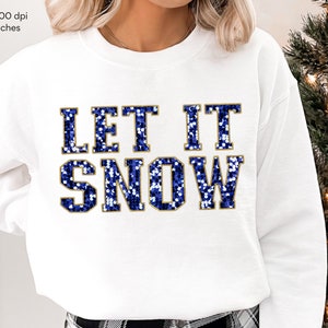 Design De Sublimação De Natal De Lantejoulas Falso, Let It Snow Png, Glitter Christmas Png, Christmas Lantejoulas Png, Sparkle Christmas Sublimation Png