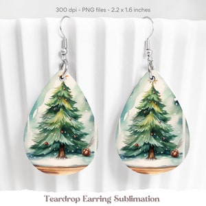 Sublimation Earring Designs, Christmas Sublimation Earrings, Christmas Earrings Png, Teardrop Earrings Sublimation, Teardrop Earrings Png