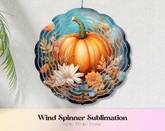 Autumn Wind Spinner Sublimation, Fall Pumpkin Wind Spinner Png, Fall Wind Spinner Designs, Watercolor Wind Spinner, Farmhouse Wind Spinner