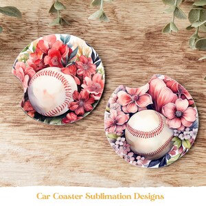 Baseball Car Coaster Png, Softball Coaster Sublimation Designs, Sports Car Coaster Png, Ball Car Coaster Png, Baseball Sublimation Coaster
