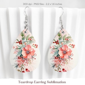 Sublimation Earring Designs, Christmas Sublimation Earrings, Christmas Earrings Png, Teardrop Earrings Sublimation, Teardrop Earrings Png