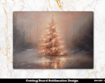 Christmas Cutting Board Png, Winter Cutting Board Sublimation Design, Chopping Board Png, Christmas Sublimation, Glass Cutting Board Png