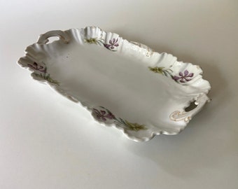 Porcelain tray 15 x 26 cm, Jacob Köbig Kreuznach