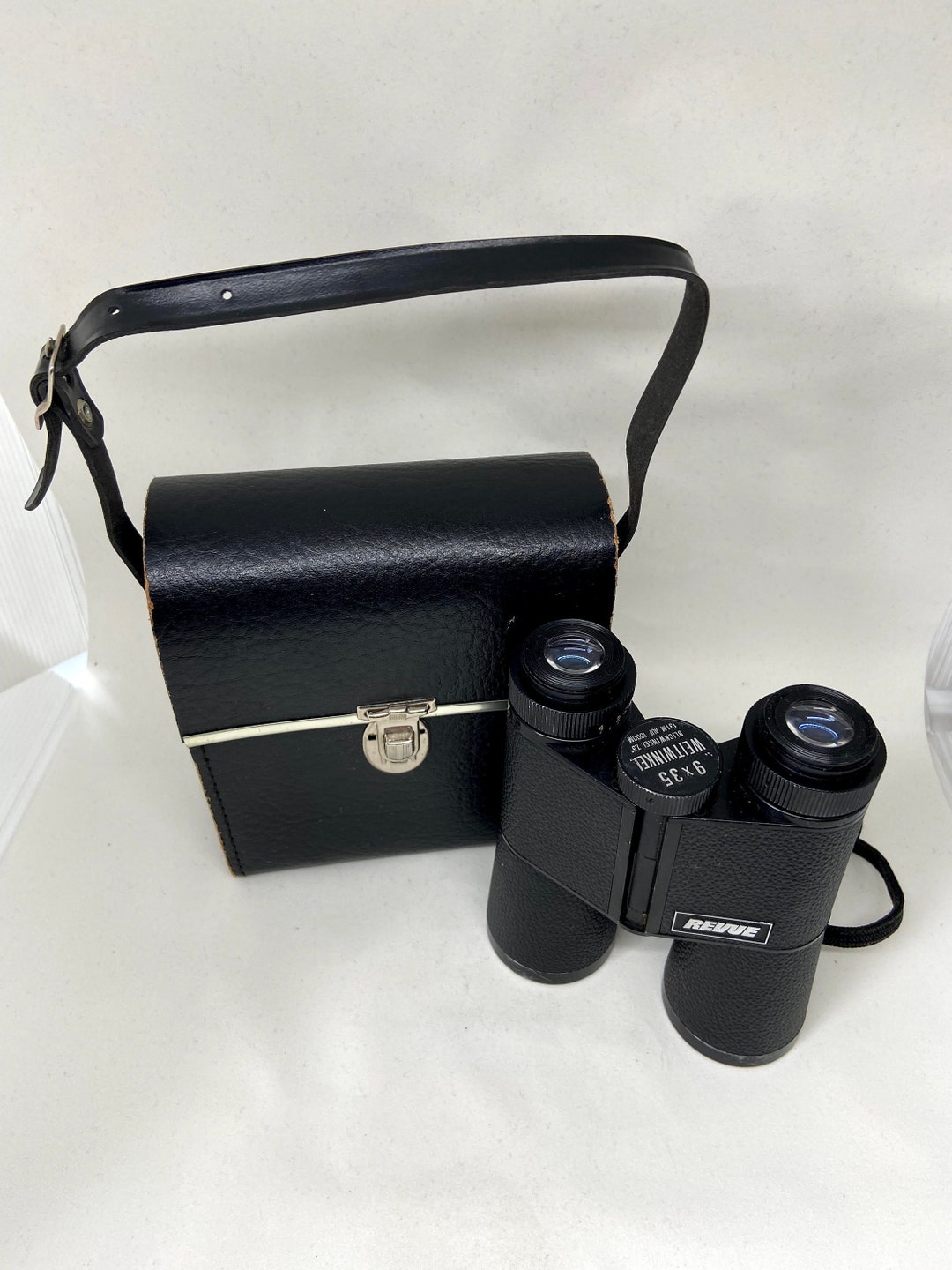 Old Binoculars From REVUE 9 X 35 Wide Angle With Bag Etsy UK