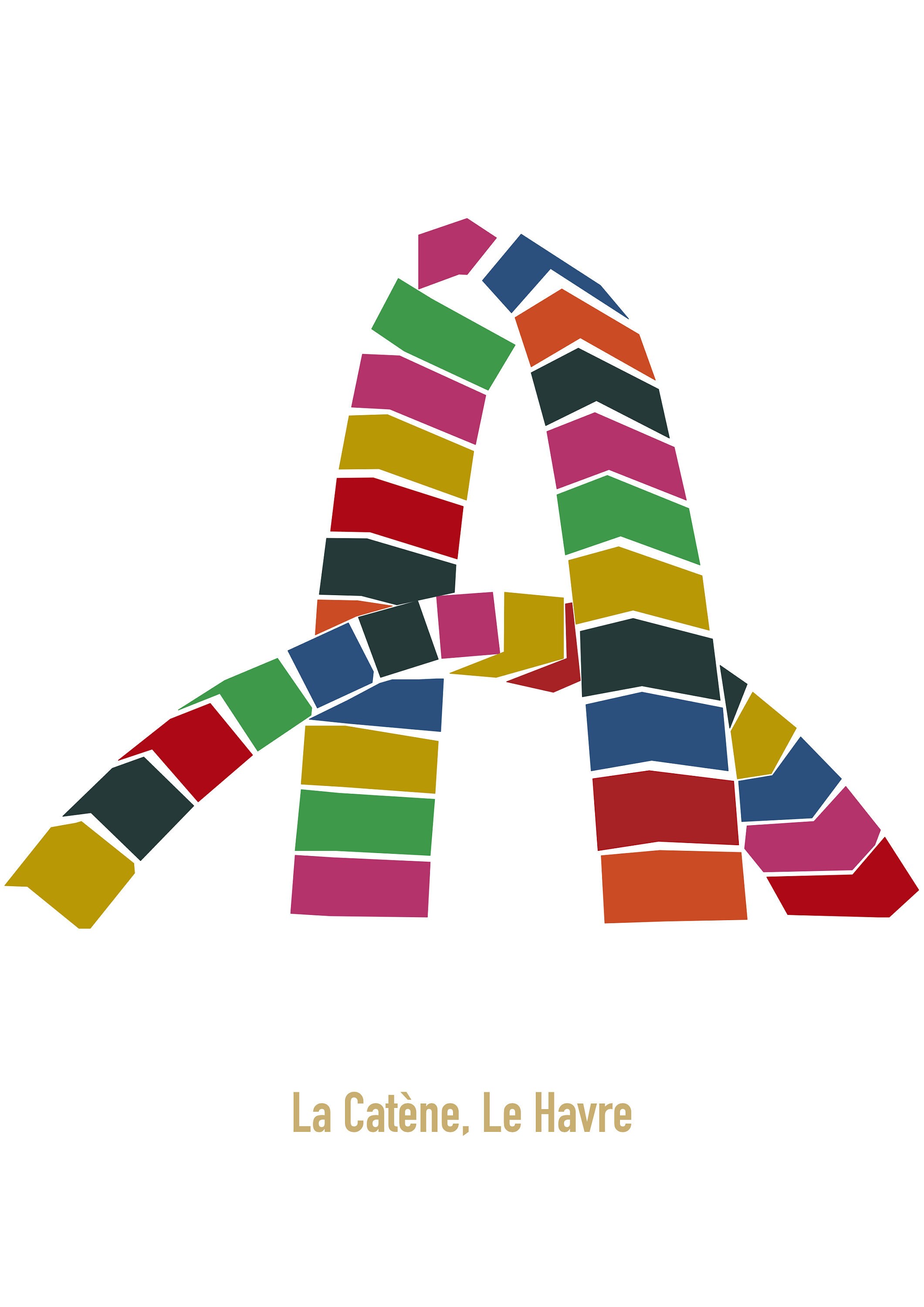 Affiche A3 - La Catène Des Containers, Le Havre