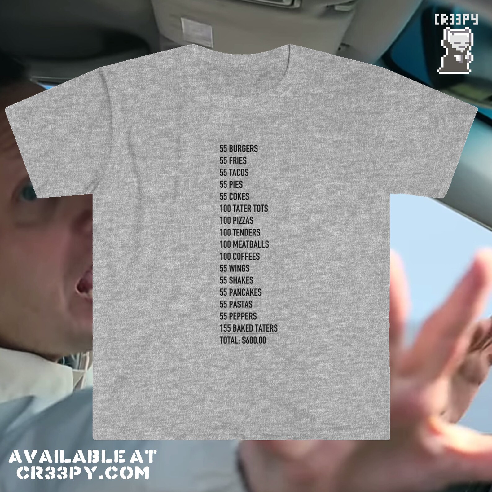 55 Burgers, 55 Fries, 55 Tacos, 55 Pies... Pay It Forward Shirt I Think ...