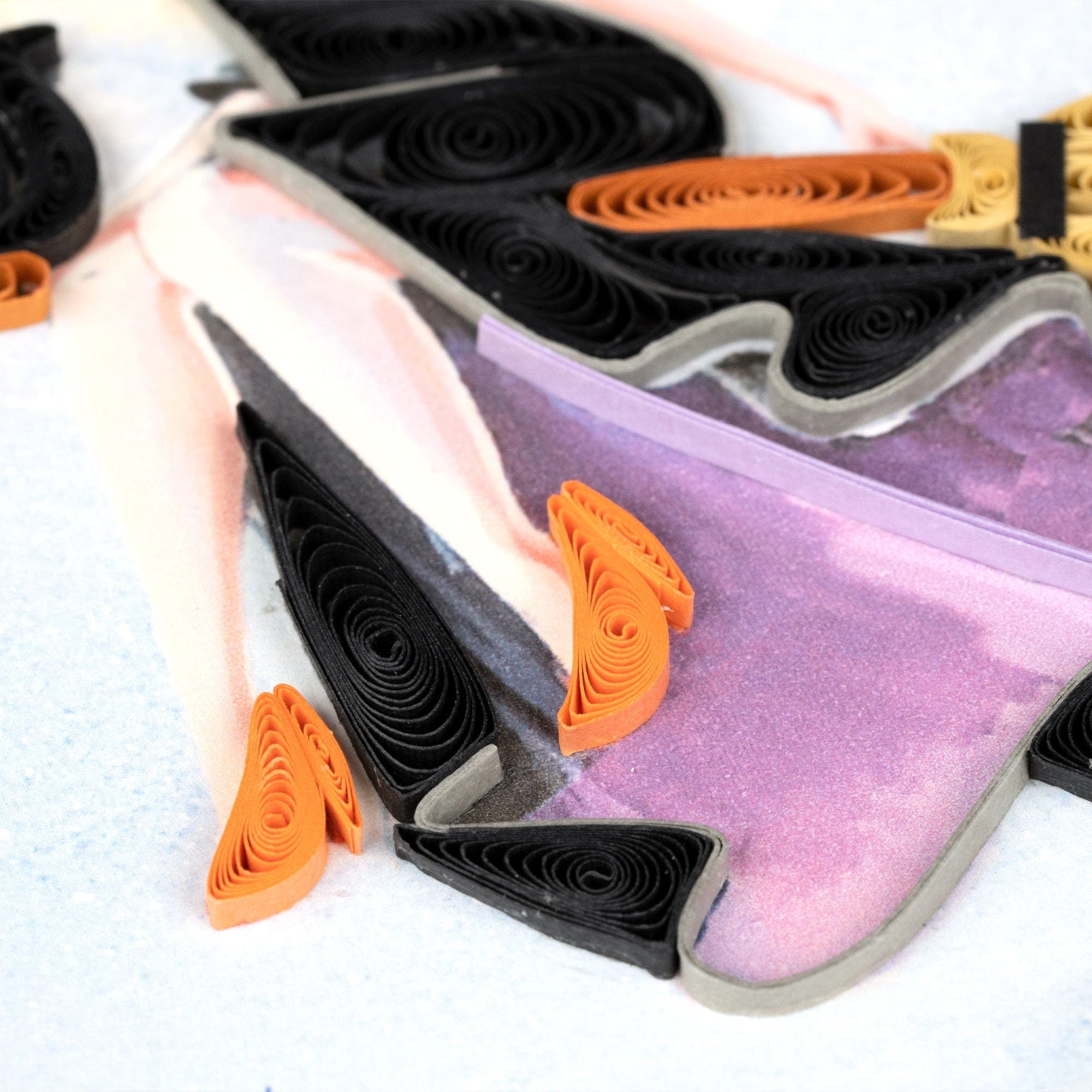 Quilled Witch on Broomstick Halloween Card Gift for Mom Etsy