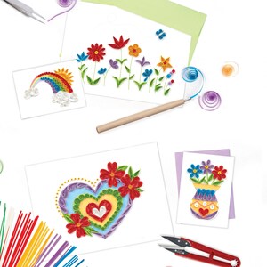 Holiday Card Quilling Kit DIY Beginner Paper Quilling Craft Kit for Kids  and Adults for the Holidays Instructions for 6 Projects 