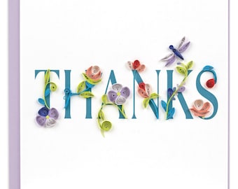 Quilled Garden THANKS Card