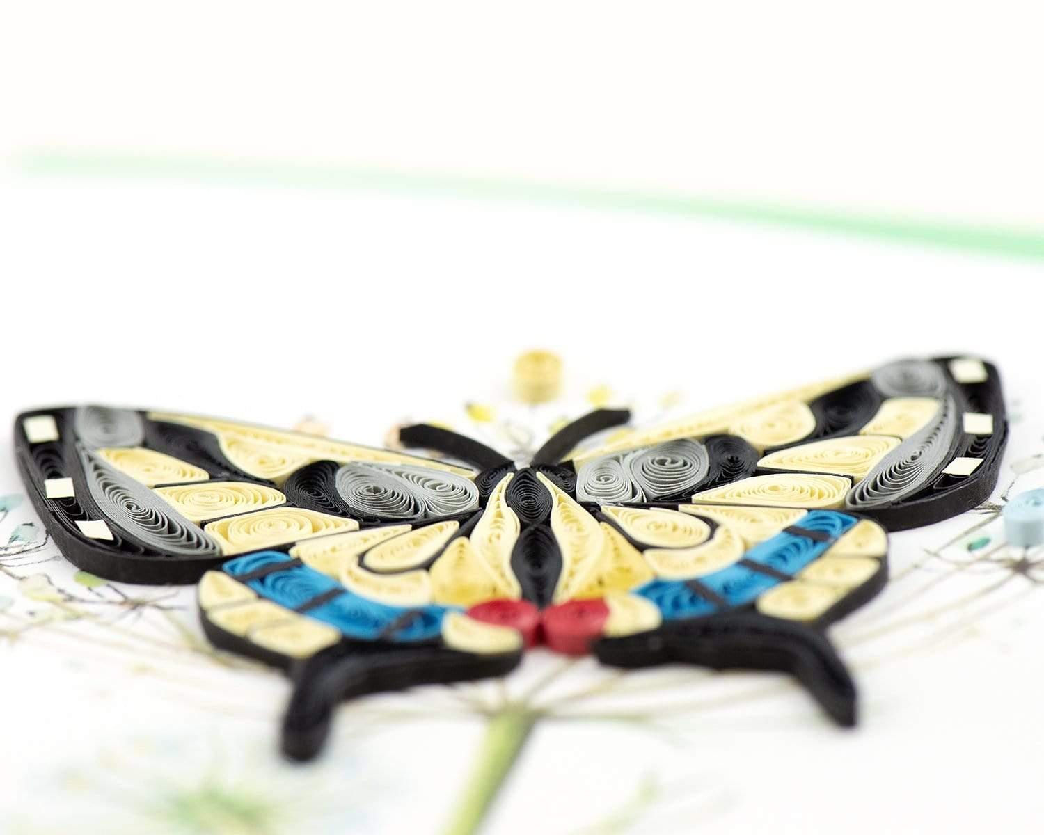 Quilled Swallowtail Butterfly Greeting Card – Handmade Detailed Paper ...