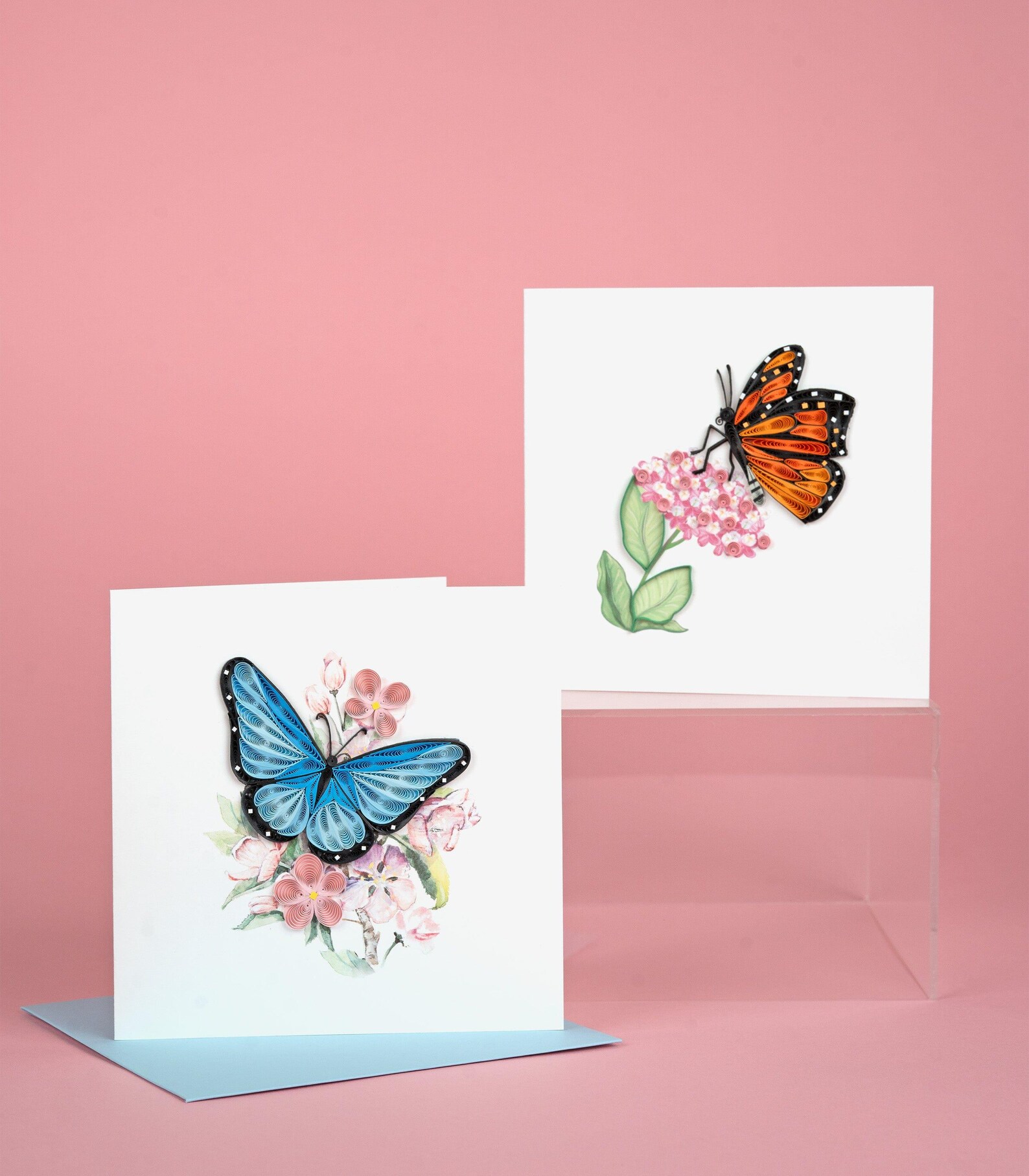 Quilled Monarch Milkweed Butterfly Greeting Card – Handmade 3D Paper ...