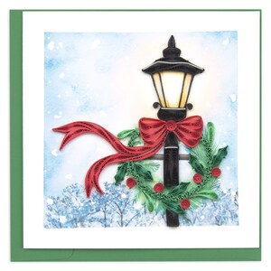 Quilled Holiday Lamp Post Greeting Card