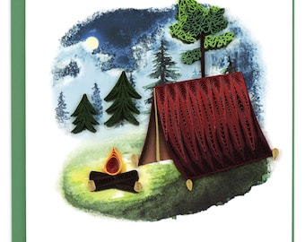 Quilled Camping Greeting Card