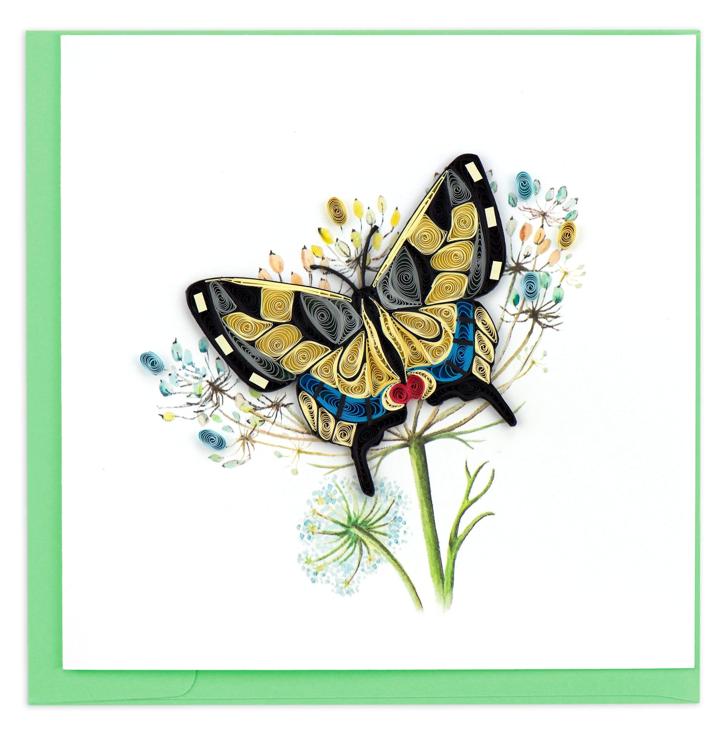 Quilled Swallowtail Butterfly Greeting Card – Handmade Detailed Paper ...