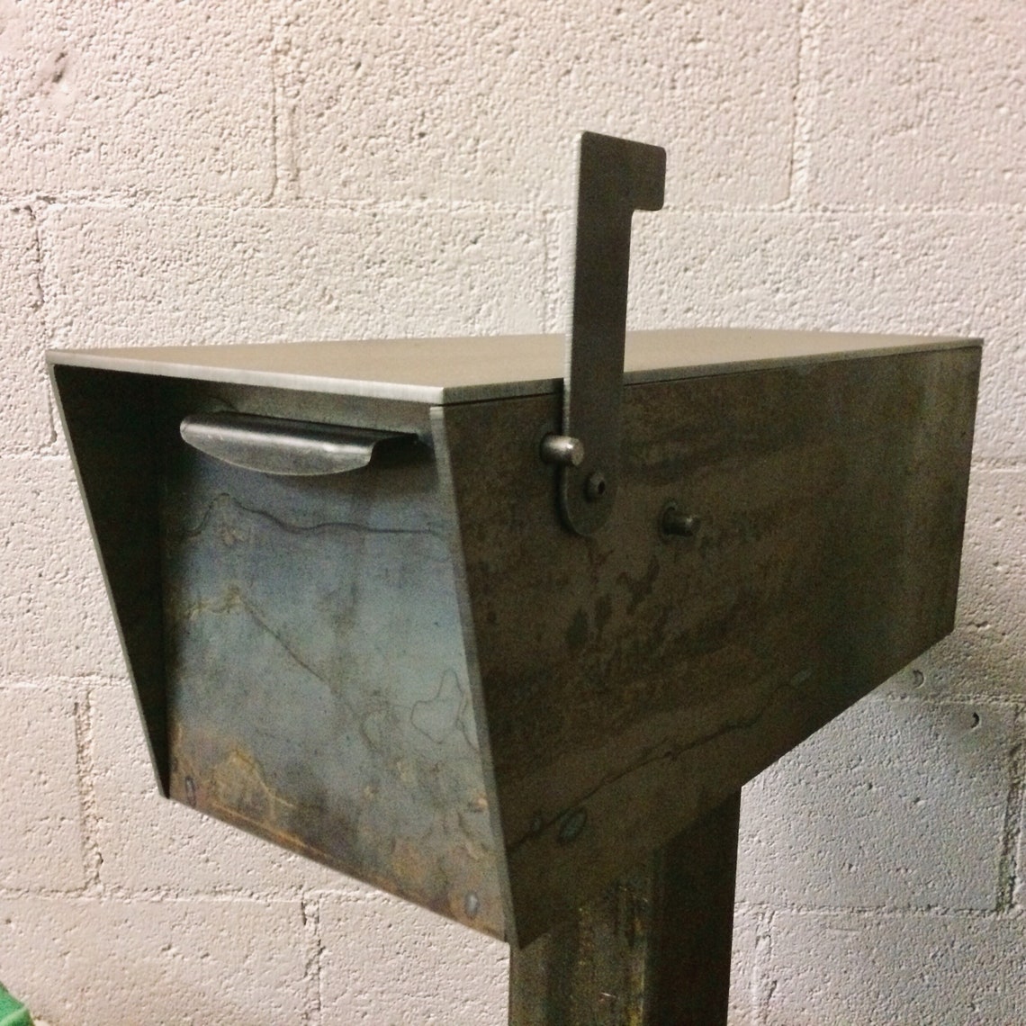 Handcrafted Steel Mailbox Rural Mail Box Iron Metal Steel Etsy