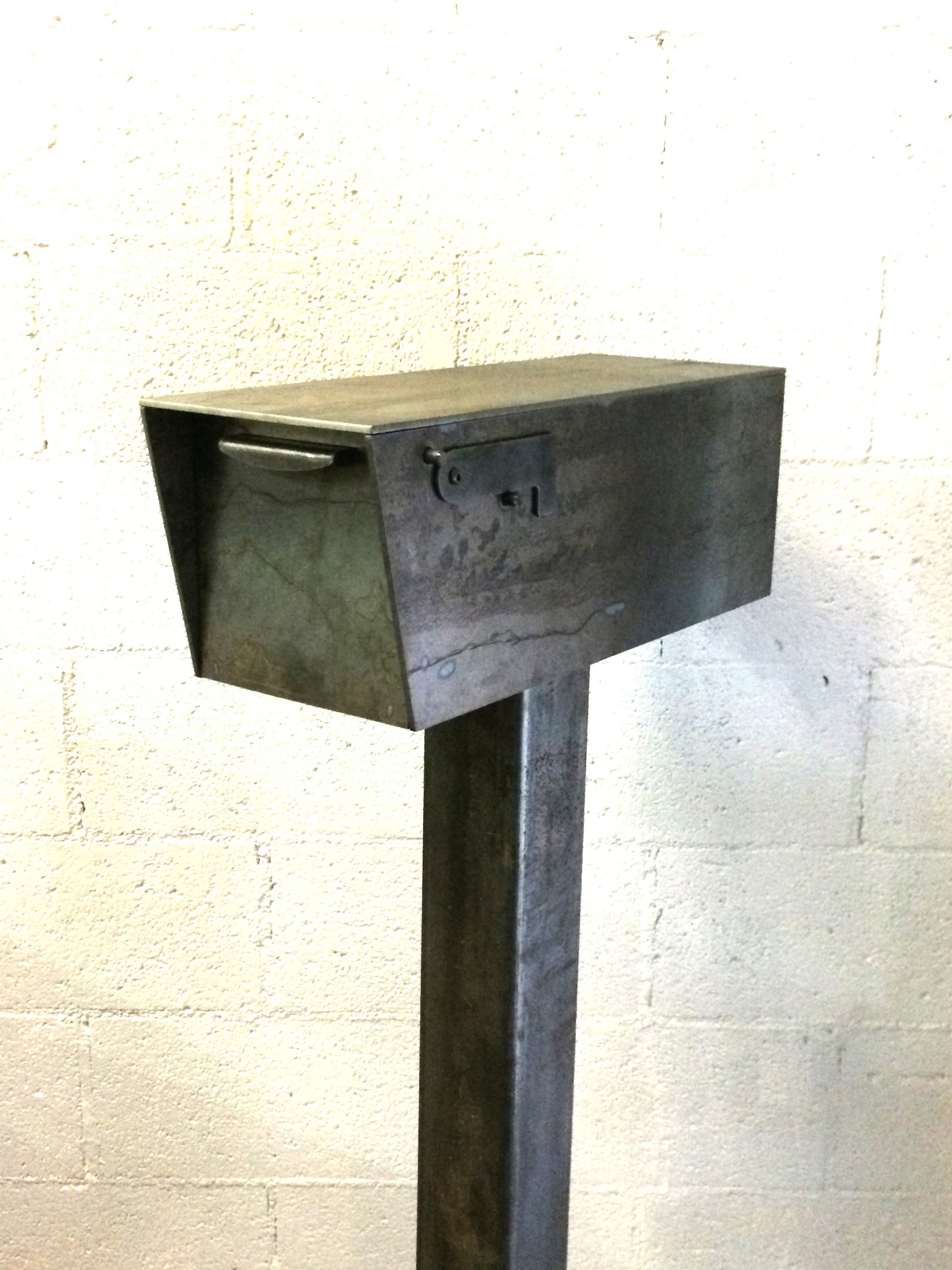Handcrafted Steel Mailbox Rural Mail Box Iron Metal Steel Etsy