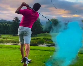 Golf ball powder Bestseller!!! Gender Reveal Golf ball pink or blue maximum powder blast