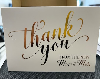 36 thank you cards from the new Mr & Mrs.