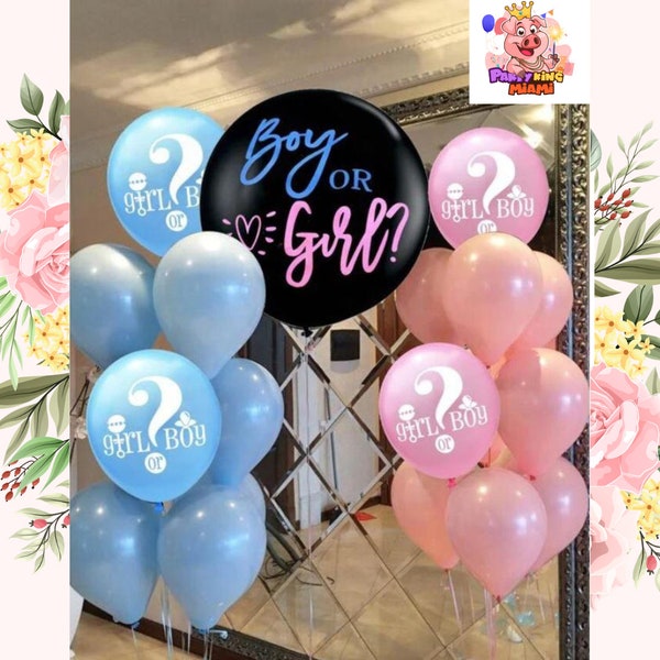 Gender reveal 33  PCS  balloons set Party decor