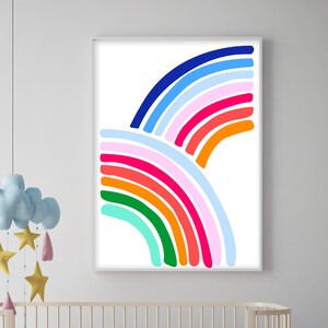 Rainbow Nursery Print, Rainbow Nursery Print, Baby Room Rainbow Wall Art, Rainbow Wall Art, Rainbow Nursery Wall Art, Print, Rainbow Art