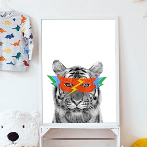 Tiger Nursery Print, Nursery Decor, Nursery wall art, Tiger Print, Animal print, Nursery, Personalized art, Personalized, Animal art