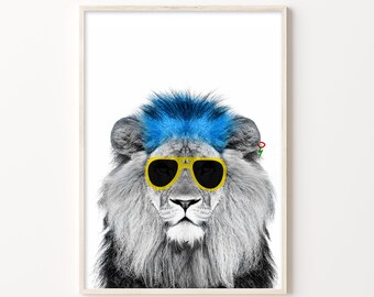Lion Nursery Print, Nursery Decor ,Nursery wall art, Lion Print, Animal print, Nursery, Personalized art, Personalised, Animal art