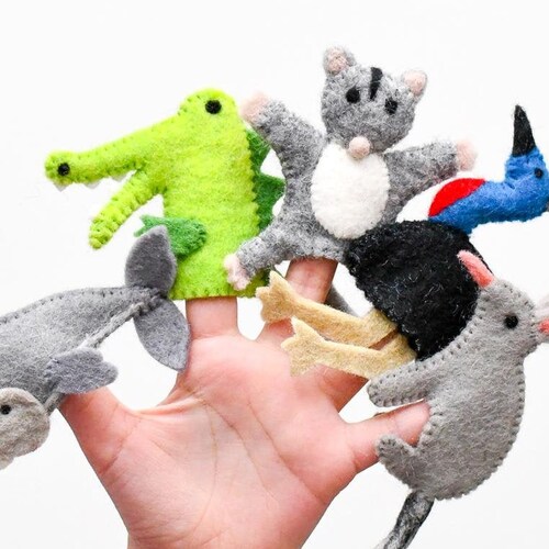 Australian Animal Finger Puppets. Felt Animal Puppets. Etsy