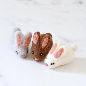 Set of 3 felt rabbits, Felt rabbis, Felt Easter decoration, felt Easter rabbits,  decoration, Easter felt toy, bunny