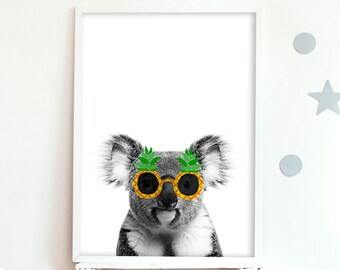 Koala Nursery Print, Nursery Decor ,Nursery wall art, Koala Print, Animal print, Nursery, Personalized art, Personalised art, Animal art