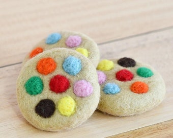Felt soft M and Colouful cookie Biscuit  pretend food, Felt food set pretend play, pretend tea party, fake food, felt food, pretend biscuit