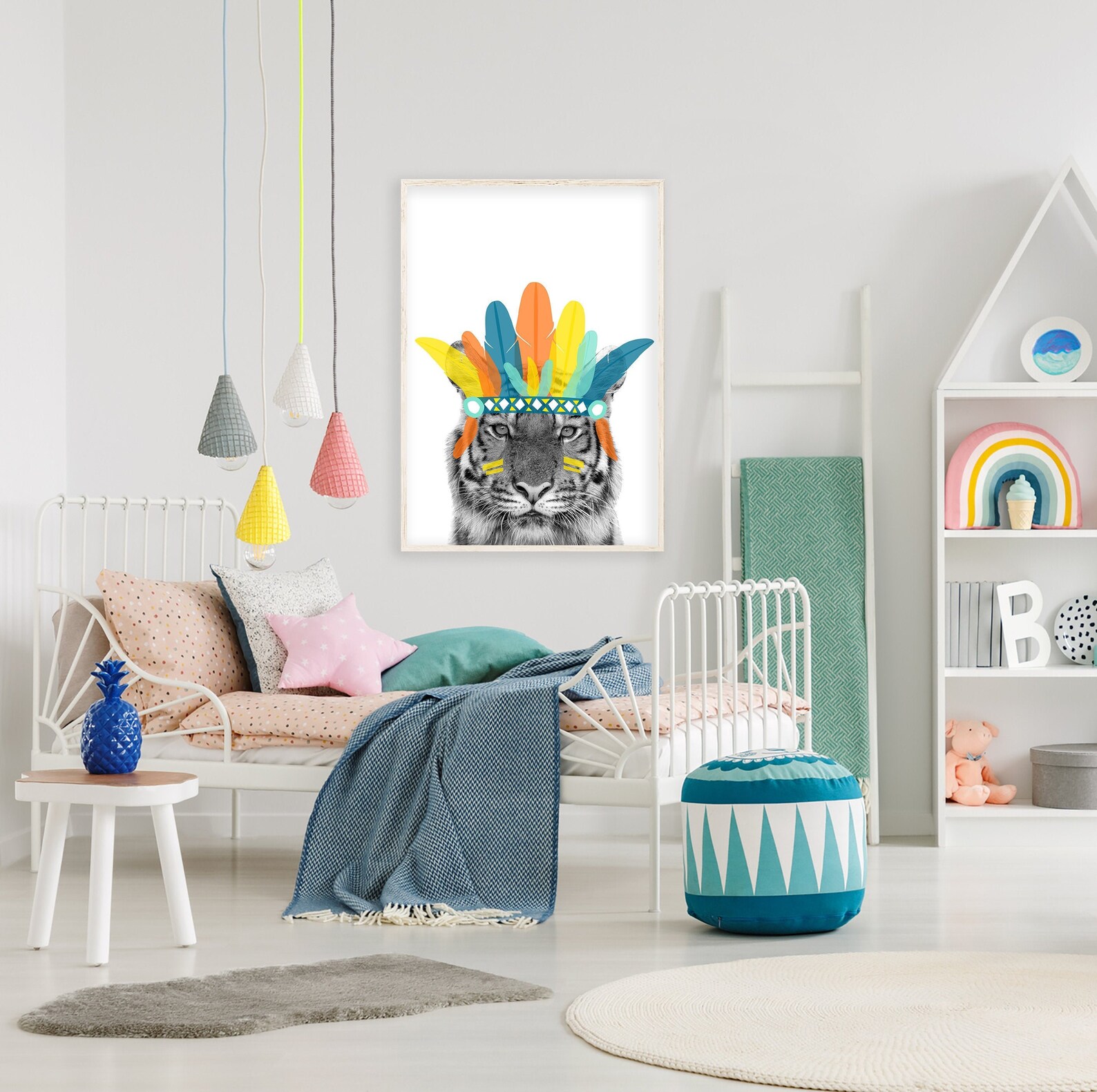 Tiger Nursery Print Animal Nursery Print Baby Room Animal Etsy France