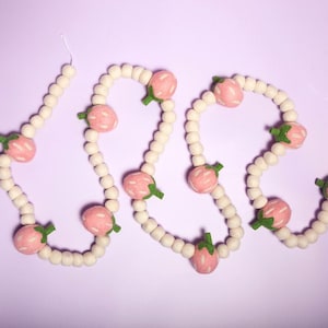 Strawberry cream pom pom garland