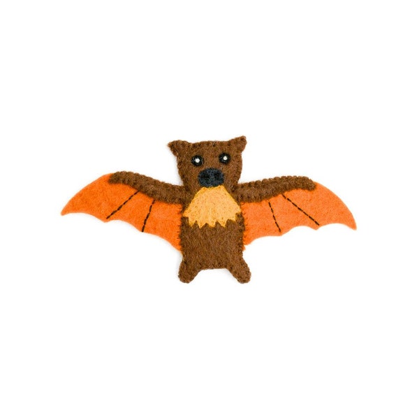 Single Felt Finger puppet Flying Fox