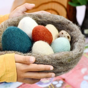 Felt Nest , Felt Nest , Felt Birds Nest, Felt pretend bird nest, Felt  pretend Nest, pretend Birds egg, Easter