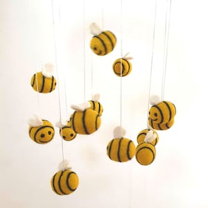 Felt Bumble Bee Decoration, Nursery Decor, Spring Hanging