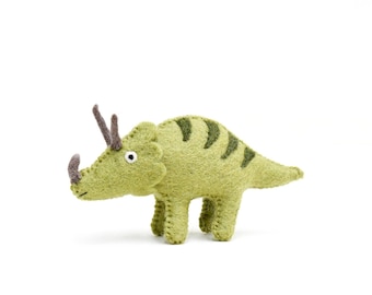 Triceraptops  Dinosaur Felt Toy, Toy Dinosaur, Handmade Toy, Felt Toy, Wool Dinosaur Kids Toy, Baby Dinosaur Toy