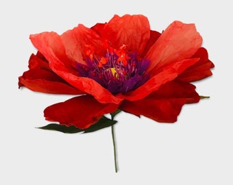 Dancing Flower - Paper flower, Giant paper flower, Huge paper flower - Orange
