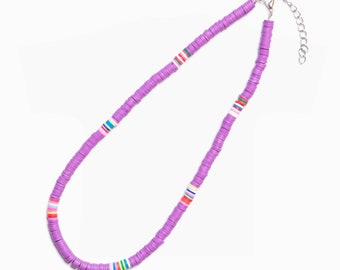 Magenta Heishi Necklace, Boho Kids necklace, Boho Necklace, Surfer Necklace, Boho beaded necklace, Kids Jewellery, Kids Boho Necklace