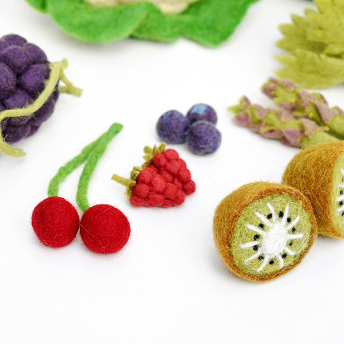 Felt Fruit and Vegetable Set C Pieces Play Fake Felt Food. Etsy